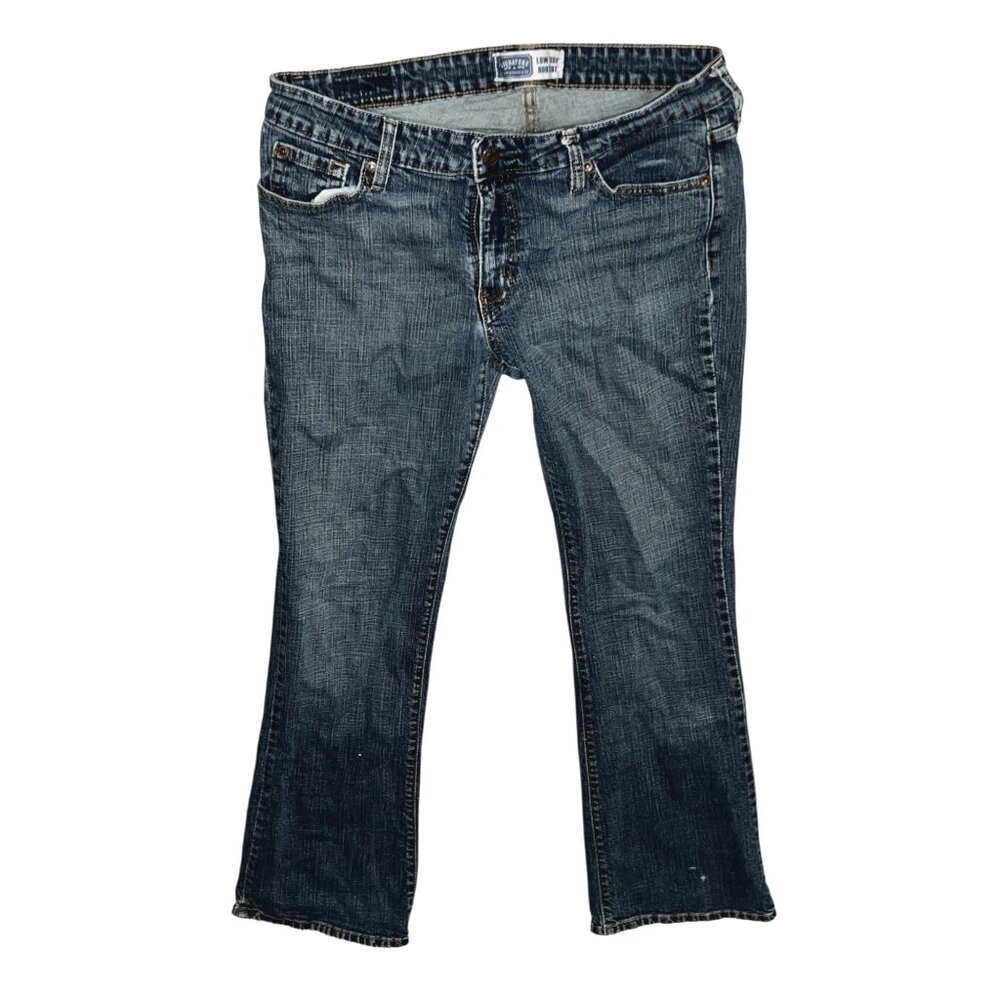 Levis Signature Low Rise Bootcut Denim Jeans Size 14M Womens Blue Cotton Stretch
